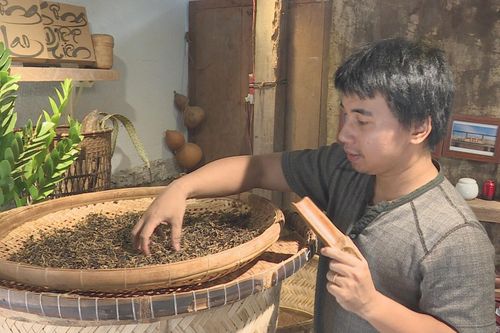 Anh Trương Công Đạt quyết định từ bỏ phố thị để trở về gắn bó bên chiếc bồ than sấy trà truyền thống của gia đình