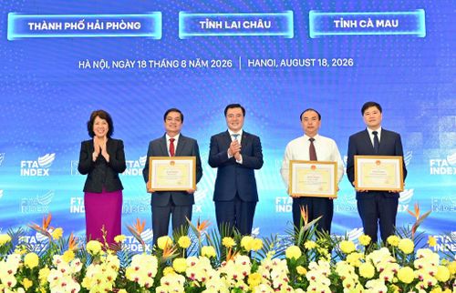 TP Hải Phòng được nhận Bằng khen của Bộ trưởng Bộ Công Thương do đạt kết quả tốt nhất trong việc đánh giá thực hiện các Hiệp định thương mại tự do FTA Index năm 2025 đối với hoạt động tuyên truyền, phổ biến.