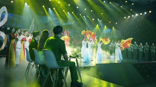 Nhiều tiết mục nghệ thuật ngợi ca Học viện An ninh nhân dân trong chương trình "Giai điệu bình yên" số 63.