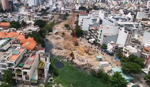 Một đoạn rạch Xuyên Tâm đang được cải tạo.