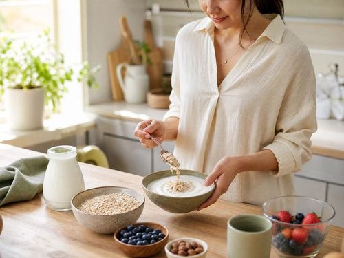 Yến mạch có thể là một lựa chọn tốt cho bữa sáng nếu được sử dụng đúng cách. Ảnh minh họa AI.