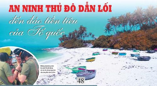 Những nữ phóng viên An ninh Thủ đô khâu cúc áo cho nhau ngay tại cầu cảng đảo Lớn Lý Sơn