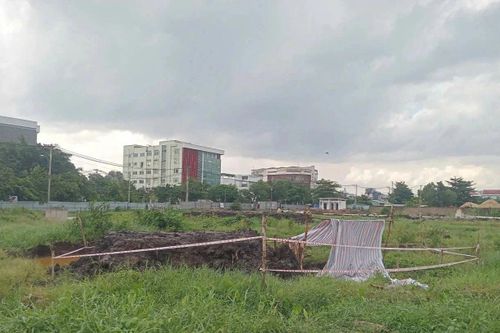 Khu vực phát hiện 2 phần mộ. Ảnh: Ban Quản lý dự án đầu tư xây dựng hạ tầng đô thị TPHCM