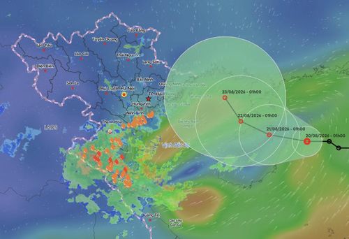 Áp thấp nhiệt đới sẽ di chuyển rất chậm trên vịnh Bắc Bộ.