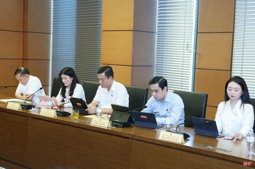Đoàn ĐBQH tỉnh Hà Tĩnh tại phiên thảo luận tổ chiều 20/8.