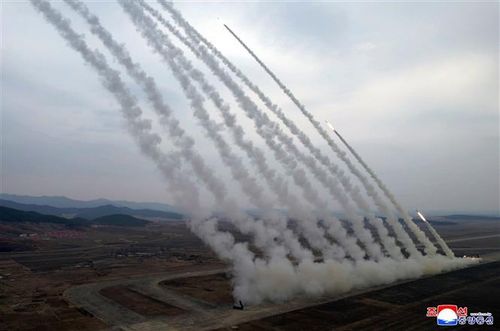 Triều Tiên tiến hành diễn tập hỏa lực ngày 14/3/2026. Ảnh: KCNA/TTXVN