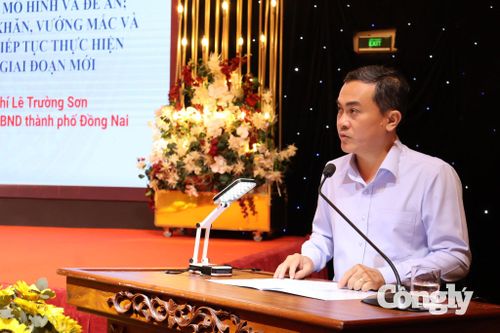 Ông Lê Trường Sơn, Phó Chủ tịch UBND TP. Đồng Nai chia sẻ tại hội nghị.
