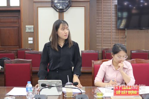 Thành viên đoàn công tác phát biểu tại buổi kiểm tra
