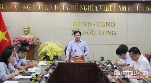 Lãnh đạo Sở Nông nghiệp và Môi trường phát biểu tại buổi kiểm tra