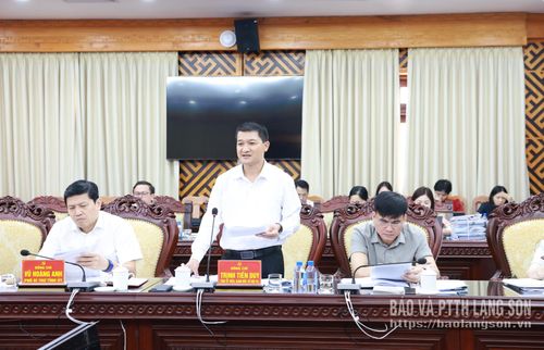 Giám đốc Sở Nội vụ trình bày báo cáo đánh giá kết quả thực hiện các nội dung kiểm tra, giám sát về công tác cán bộ