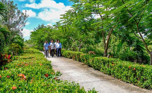 Cán bộ và người dân Xã Trần Phán tham quan tuyến đường kiểu mẫu ấp Tân Hoà.