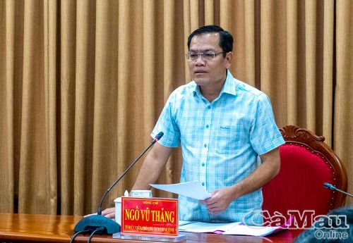 Đồng chí Ngô Vũ Thăng, Phó Chủ tịch UBND tỉnh, Trưởng Ban Chỉ đạo, phát biểu tại hội nghị.