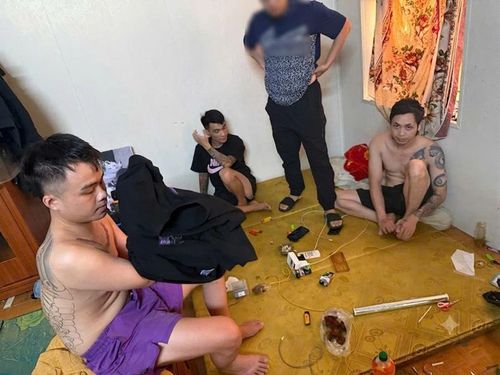 Các đội tượng bị bắt. Ảnh: CA tỉnh Thanh Hóa.