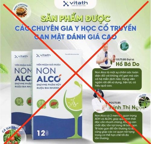 Viên ngậm giải rượu Non Alco vẫn quảng cáo dù chưa có giấy phép và có sử dụng hình ảnh bác sỹ. Ảnh: chụp màn hình.