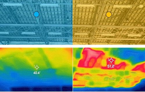  Nóc nhà phía trong cũng mát hơn tới 10 độ C. Ảnh: SpaceCool. 
