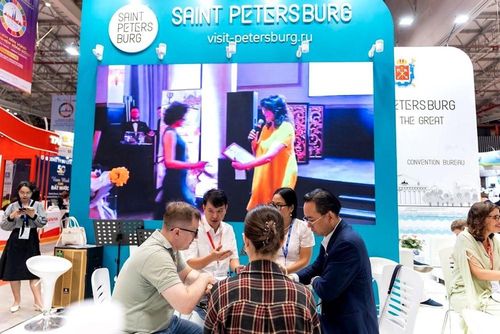 Gian hàng của Saint Petersburg tại Hội chợ Du lịch Quốc tế TP.HCM 2025 luôn thu hút đông đối tác và du khách
