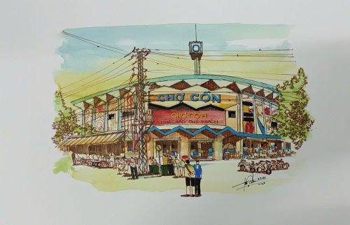 Tác phẩm "Chợ Cồn" của Nguyễn Đình Việt