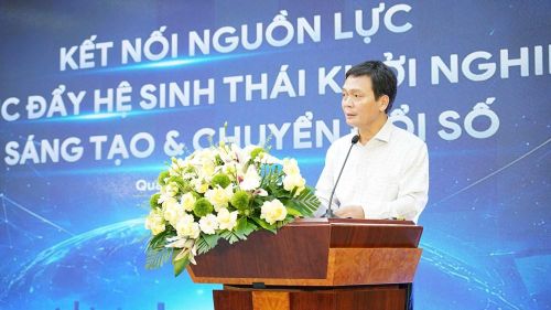 Giám đốc Sở Khoa học và Công nghệ Quảng Ngãi Nguyễn Tấn Liêm phát biểu