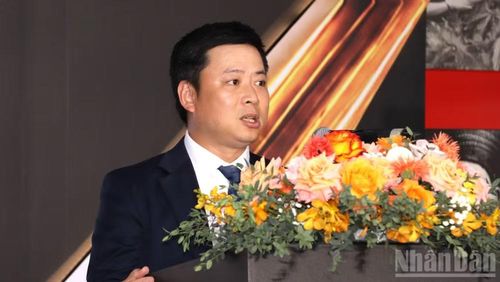 Ông Trần Thế Công, Phó vụ trưởng Vụ Hợp tác quốc tế, Bộ Nông nghiệp và Môi trường phát biểu tại sự kiện. (Ảnh: THIÊN VƯƠNG)