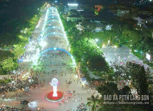 Không gian văn hoá đường Hùng Vương, phường Lương Văn Tri nhìn từ trên cao