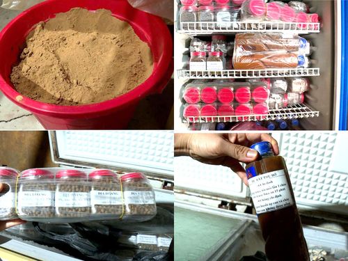 Các loại thuốc do vợ chồng Mạnh tự chế bị Cơ quan Công an thu giữ.