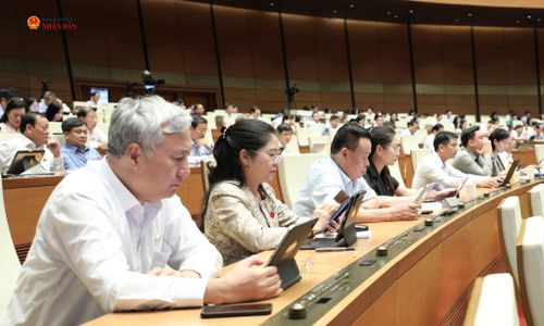 Các đại biểu tham gia phiên thảo luận tại hội trường. Ảnh Khánh Duy