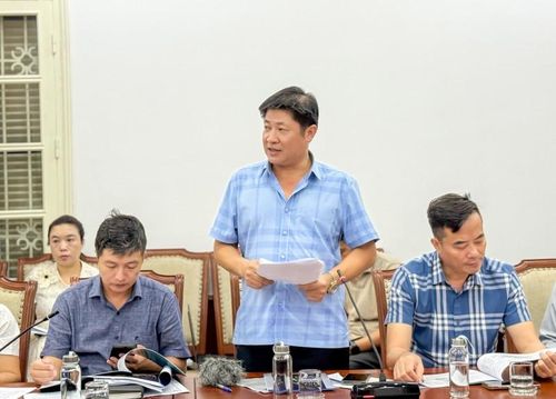 Phó Giám đốc Nhà hát Ca Múa Nhạc Quốc gia Việt Nam NSƯT Trường Bắc chia sẻ tại cuộc họp. Ảnh: Bộ Văn hoá, Thể thao và Du lịch.