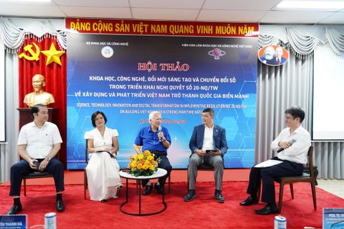 Phiên tọa đàm: “Từ định hướng đến hành động của Bộ Khoa học và Công nghệ trong triển khai Nghị quyết về quốc gia biển mạnh”. Ảnh: PV