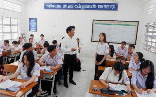 Nhiều trường học tại Tây Ninh đổi mới môi trường học tập toàn diện. Ảnh: Đức Hạnh-TTXVN