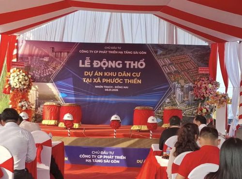 Tháng 1/2026, chủ đầu tư dự án KDC Phước Thiền đã tổ chức lễ động thổ sau hơn 20 năm triển khai (ảnh: P.Đ.P)