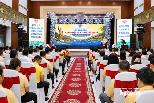Toàn cảnh lớp bồi dưỡng cán bộ Mặt trận trong thời đại số. Ảnh: Nguyễn Nam