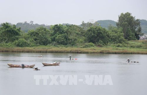Nghề cào Don nơi hạ nguồn sông Trà Khúc đã gắn bó với người dân hai xã An Phú, Tịnh Khê từ lâu. Ảnh: Phạm Cường-TTXVN