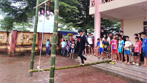 Đi thăng bằng trên cây.