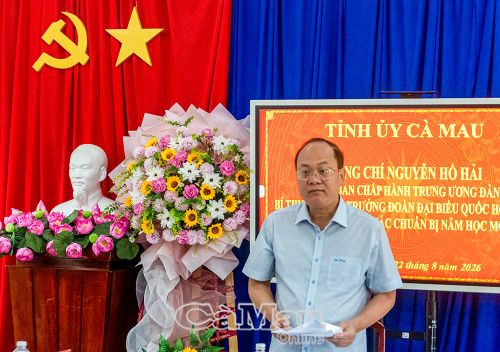 Bí thư Tỉnh uỷ Nguyễn Hồ Hải đánh giá cao những kết quả Phân hiệu Long Thạnh, Trường THCS và THPT Bạc Liêu, đạt được trong công tác chuẩn bị năm học mới.