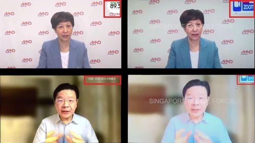 Kẻ gian chèn biểu tượng "Live Zoom Recording" lên góc phải trên cùng nhằm che logo gốc của các cơ quan báo chí. Ảnh: SPF.