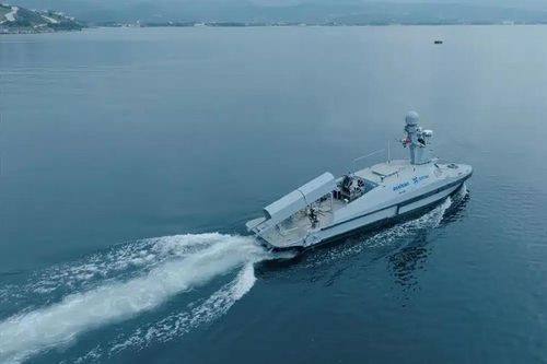  USV MARLIN được trang bị hệ thống triển khai thủy lôi đáy biển thông minh MALAMAN. Ảnh: Anadolu   