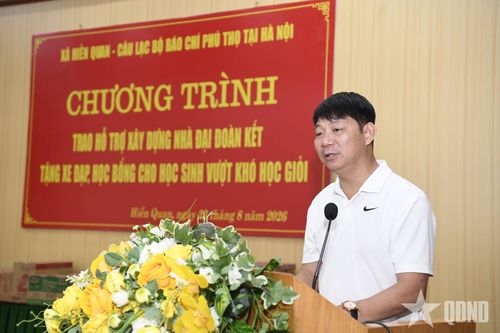 Ông Nguyễn Thanh Hải, Chủ tịch Câu lạc bộ Báo chí Phú Thọ tại Hà Nội phát biểu.