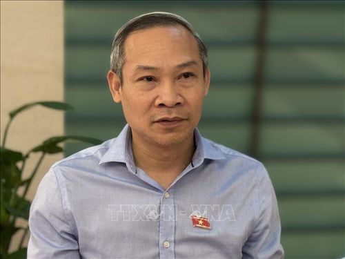 Đại biểu Phan Đức Hiếu (Hưng Yên) trả lời phỏng vấn Ảnh: Hải Ngọc/TTXVN