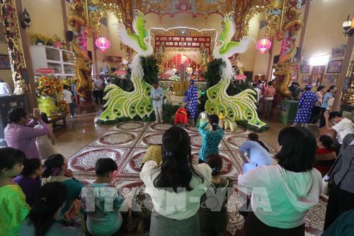 Hơn 200 năm, Đền thờ ông, bà Đỗ Công Tường là địa chỉ văn hóa, tín ngưỡng, lưu giữ ký ức về quá trình hình thành và phát triển của vùng đất Cao Lãnh. Ảnh: Hồng Thái - TTXVN