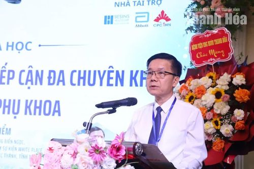 Tiến sĩ Đỗ Thái Hóa, Phó Giám đốc Sở Y tế phát biểu tại hội thảo.