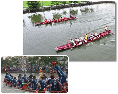 Nghệ thuật bơi chải truyền thống ở phường Hồng Quang.