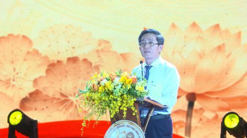Phó Chủ tịch UBND thành phố Đà Nẵng phát biểu tại lễ kỷ niệm 120 năm Phủ lỵ Tam Kỳ (1906-2026).