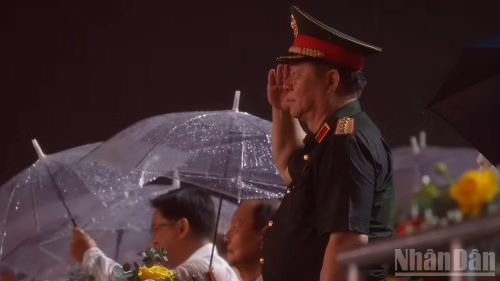Đại tướng Nguyễn Trọng Nghĩa, Ủy viên Bộ Chính trị, Bí thư Trung ương Đảng, Chủ nhiệm Tổng cục Chính trị Quân đội Nhân dân Việt Nam.