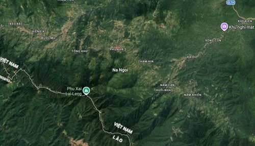 Bản Phù Khả (xã Na Ngoi, Nghệ An) nơi xảy ra vụ án mạng. (Ảnh: google map).