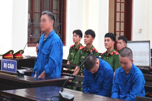 Bị cáo Trần Văn Thục và các bị cáo tại tòa.