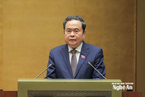 Chủ tịch Quốc hội Trần Thanh Mẫn phát biểu bế mạc kỳ họp. Ảnh: Viết Chung