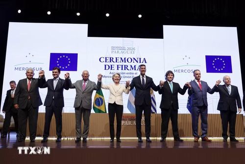 EU và Mercosur ký kết hiệp định đối tác lịch sử. (Ảnh: TTXVN phát)