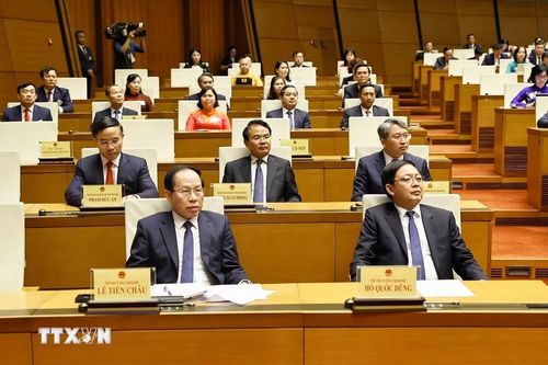 Đại biểu dự phiên bế mạc kỳ họp. (Ảnh: Doãn Tấn/TTXVN)