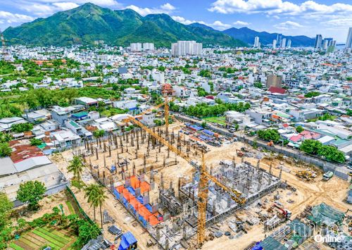 Dự án Nhà ở xã hội VCN Vĩnh Hải (phường Bắc Nha Trang) đang được đẩy nhanh tiến độ.