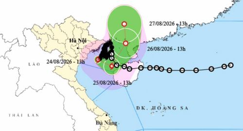Đường đi và hướng di chuyển của bão số 4 Narra. (Nguồn: NCHMF)
